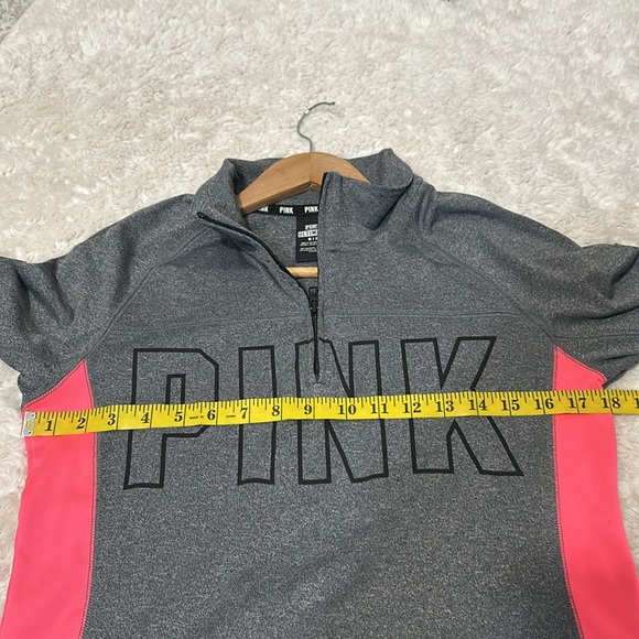 PINK Victoria Secret Quarter Zip Thumb Holes Medium Zip pullover - Picture 8 of 9